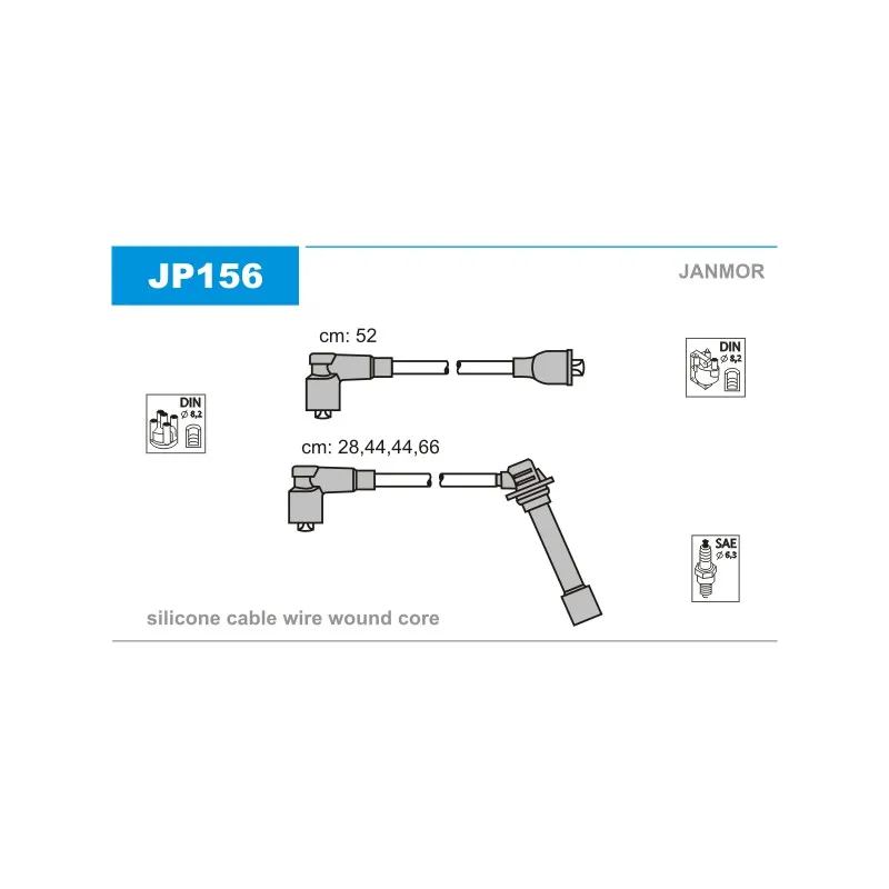 Kit de câbles d'allumage JANMOR JP156