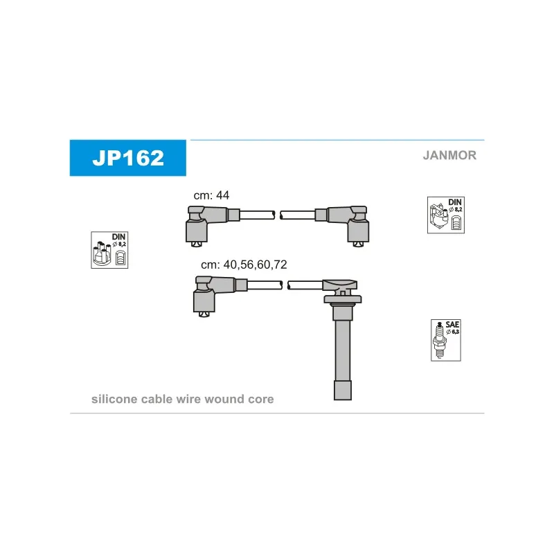 Kit de câbles d'allumage JANMOR JP162