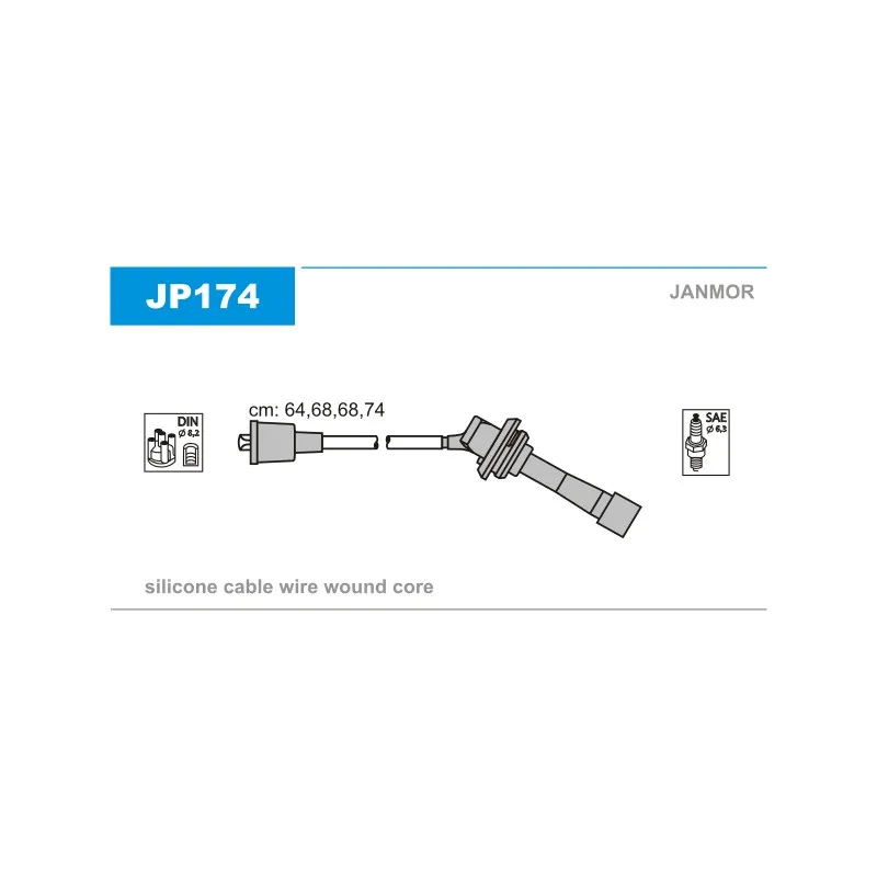 Kit de câbles d'allumage JANMOR JP174