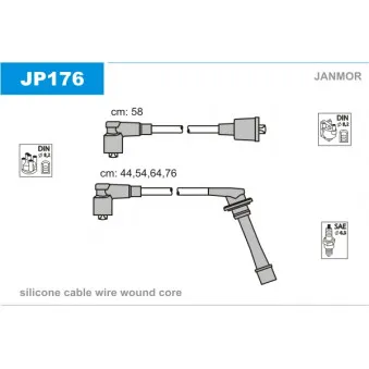 Kit de câbles d'allumage JANMOR JP176