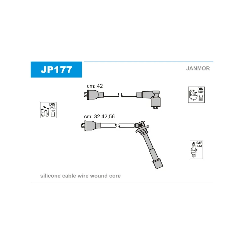 Kit de câbles d'allumage JANMOR JP177