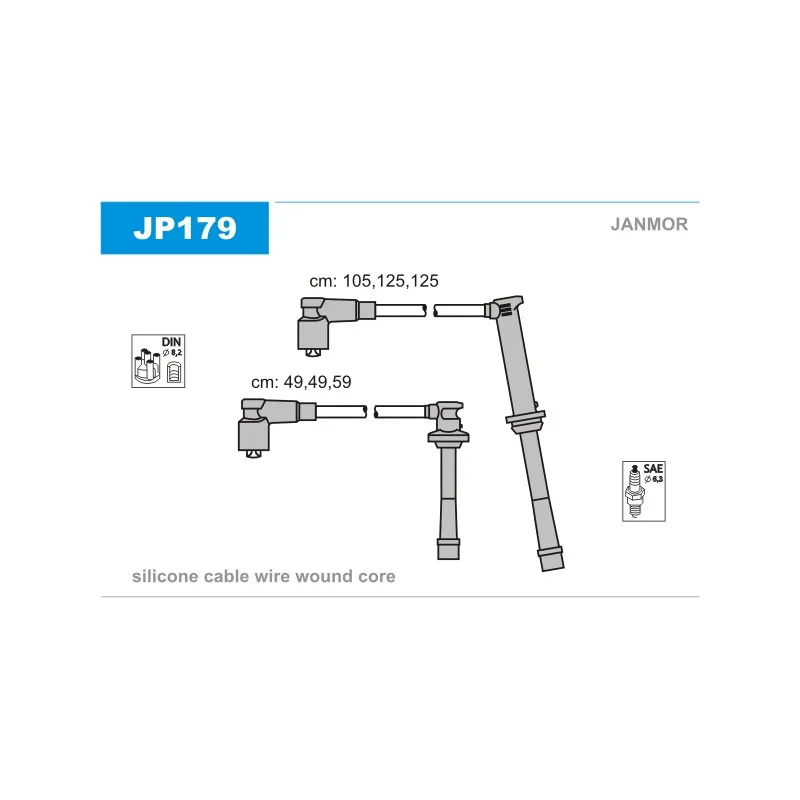 Kit de câbles d'allumage JANMOR JP179