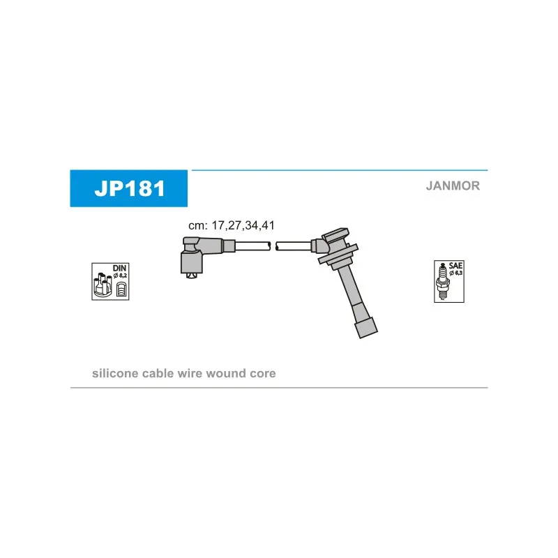Kit de câbles d'allumage JANMOR JP181