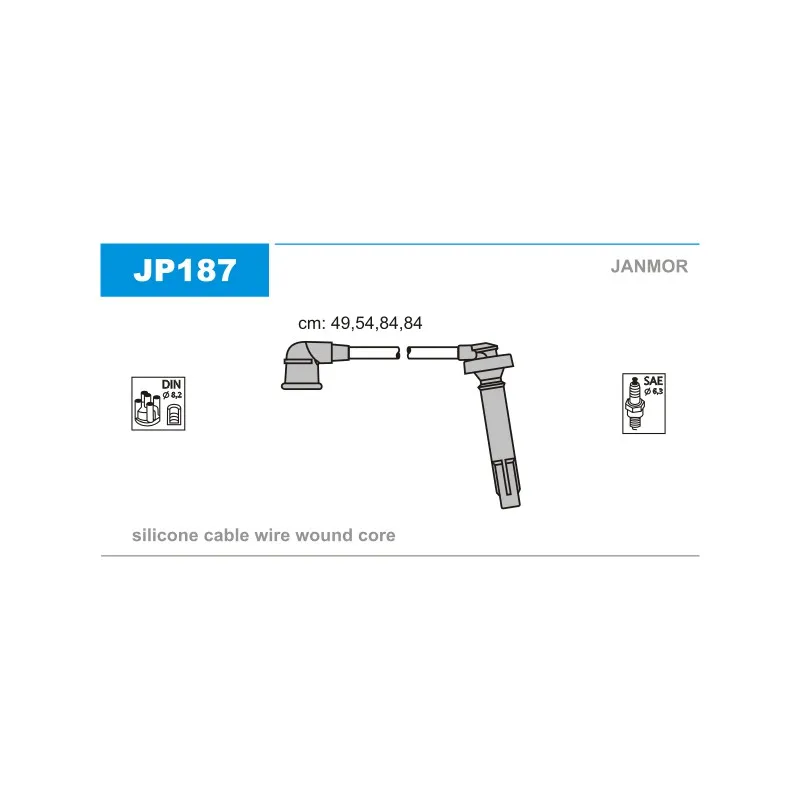 Kit de câbles d'allumage JANMOR JP187