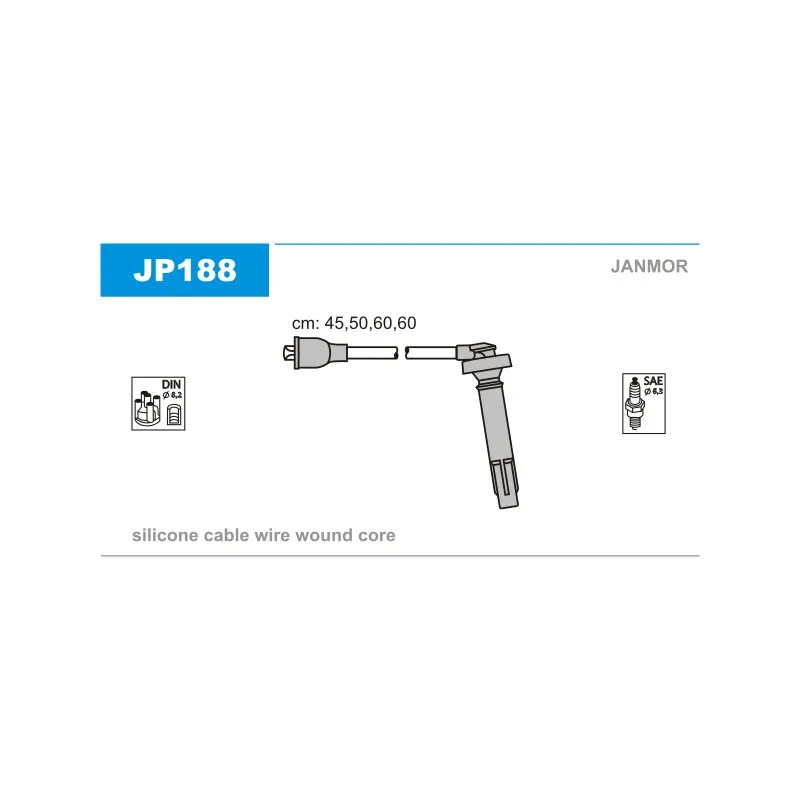 Kit de câbles d'allumage JANMOR JP188