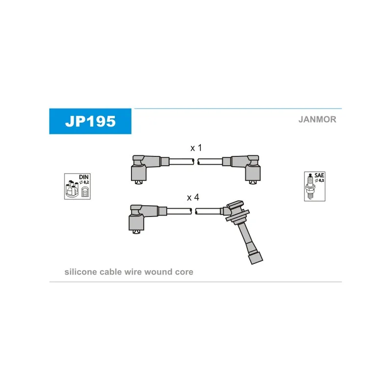 Kit de câbles d'allumage JANMOR JP195