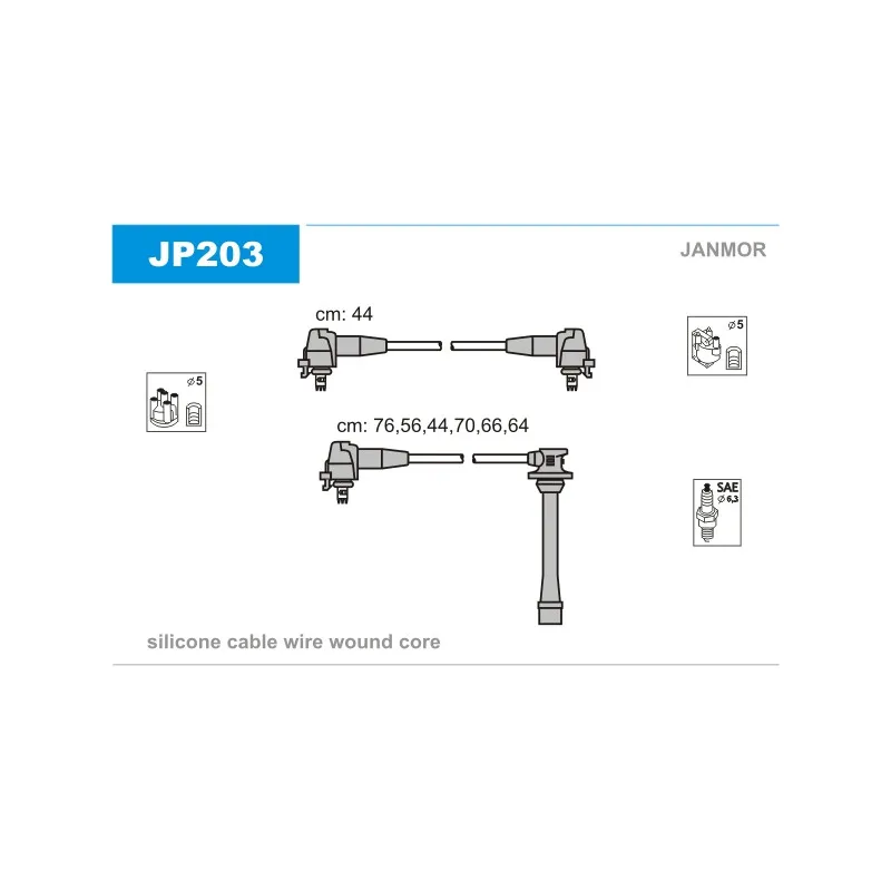 Kit de câbles d'allumage JANMOR JP203