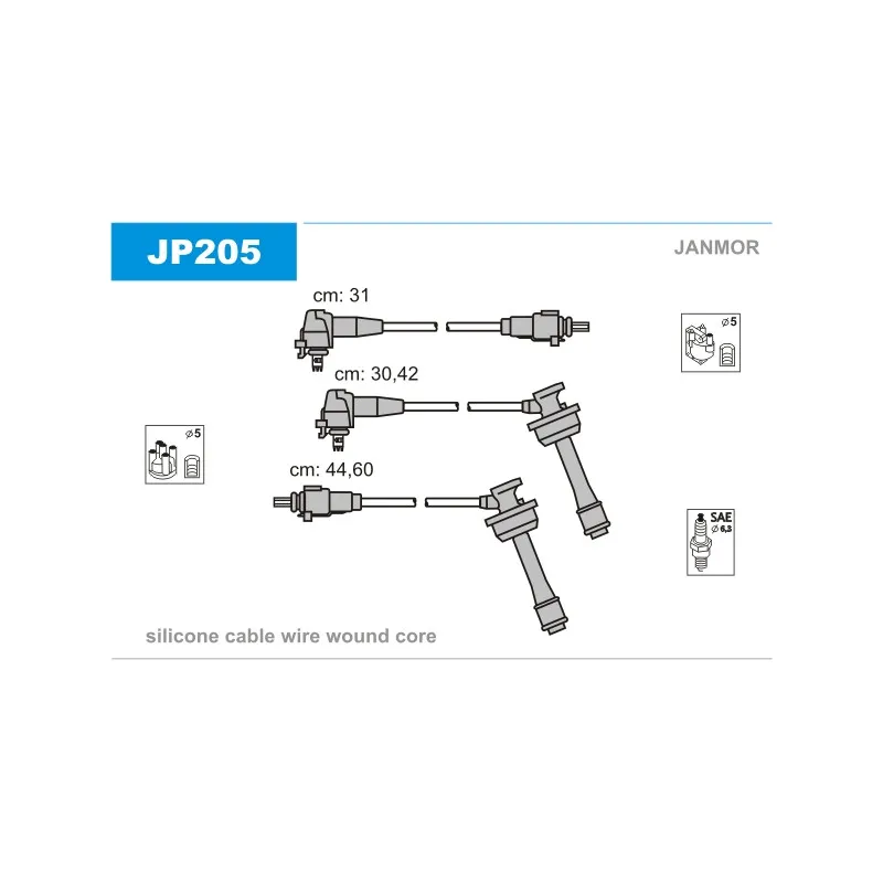 Kit de câbles d'allumage JANMOR JP205