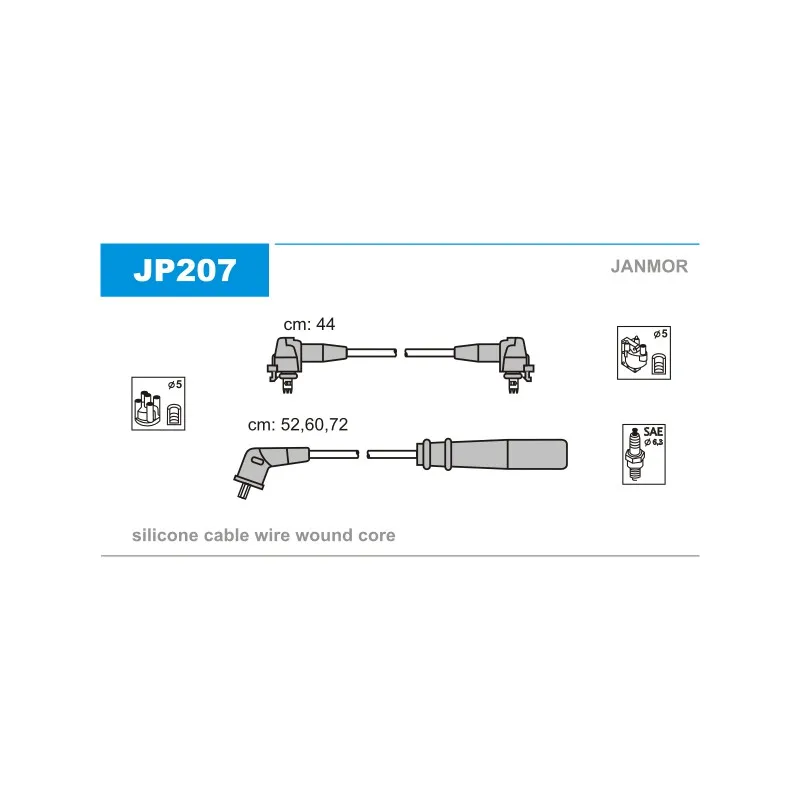 Kit de câbles d'allumage JANMOR JP207