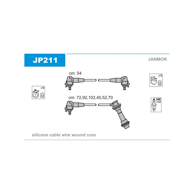 Kit de câbles d'allumage JANMOR JP211