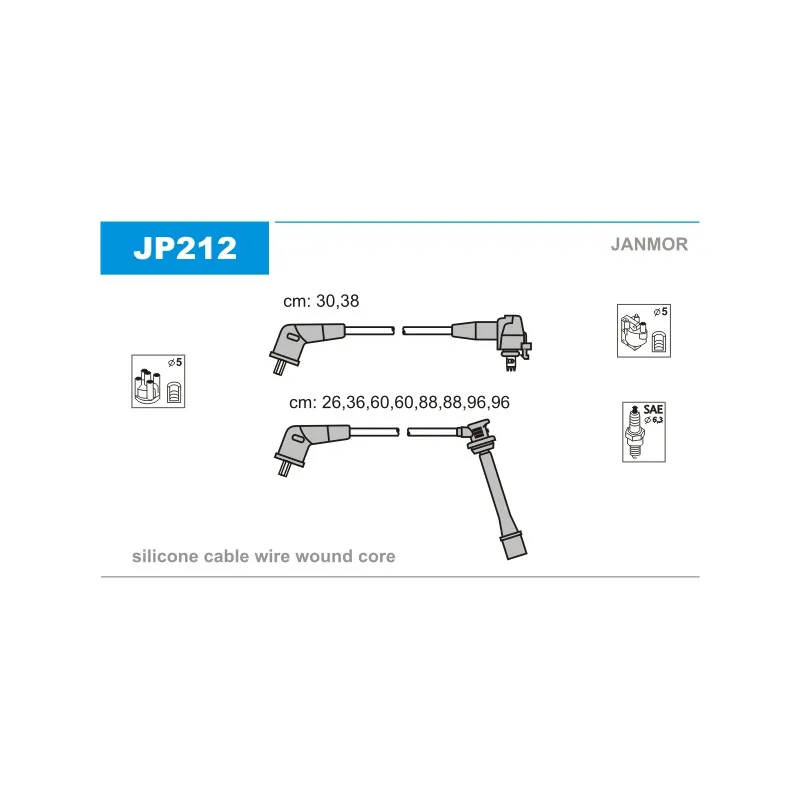 Kit de câbles d'allumage JANMOR JP212