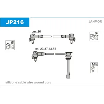 Kit de câbles d'allumage JANMOR JP216