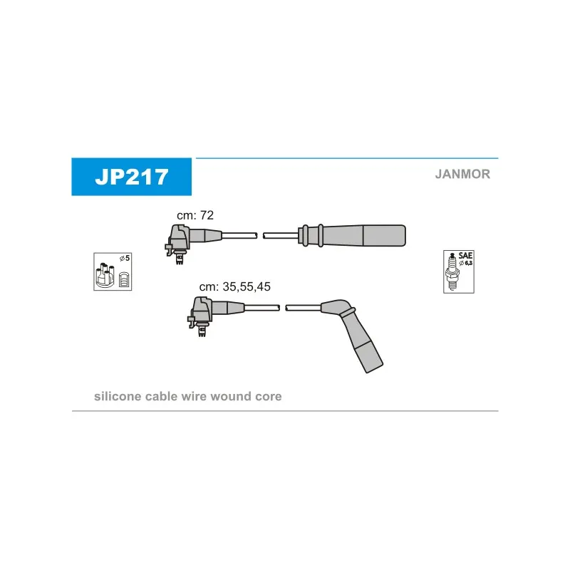 Kit de câbles d'allumage JANMOR JP217