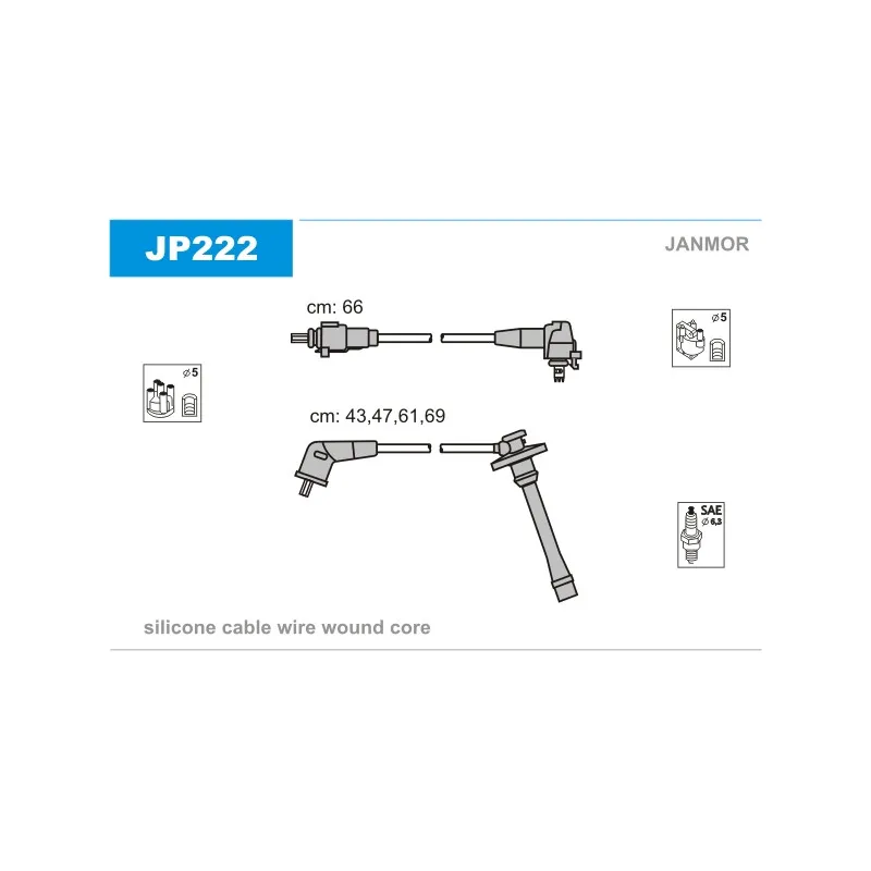 Kit de câbles d'allumage JANMOR JP222