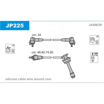 Kit de câbles d'allumage JANMOR JP225