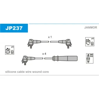 Kit de câbles d'allumage JANMOR JP237