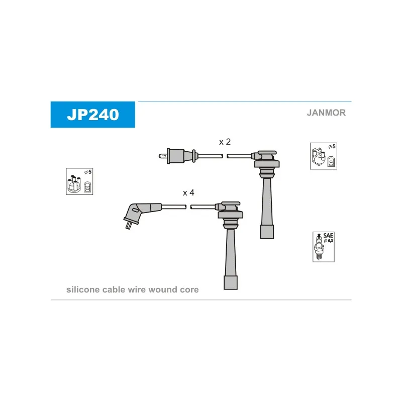 Kit de câbles d'allumage JANMOR JP240