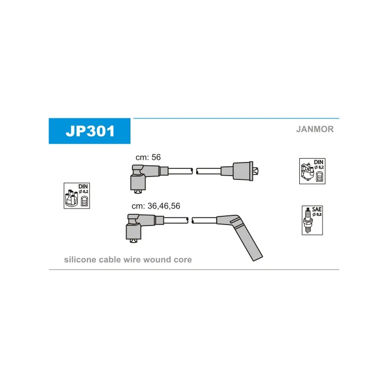 Kit de câbles d'allumage JANMOR JP301
