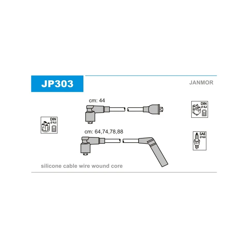 Kit de câbles d'allumage JANMOR JP303