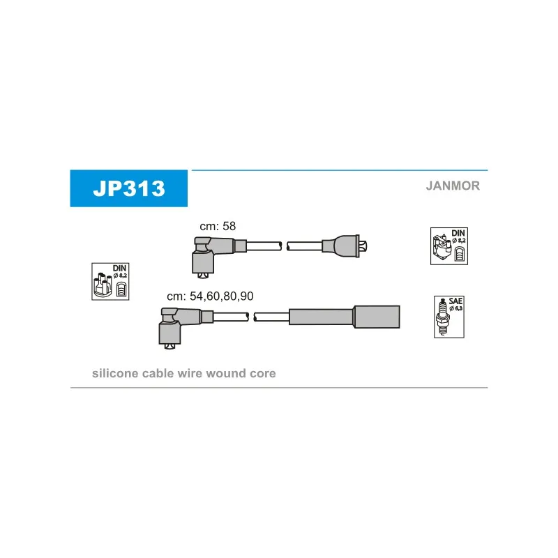 Kit de câbles d'allumage JANMOR JP313