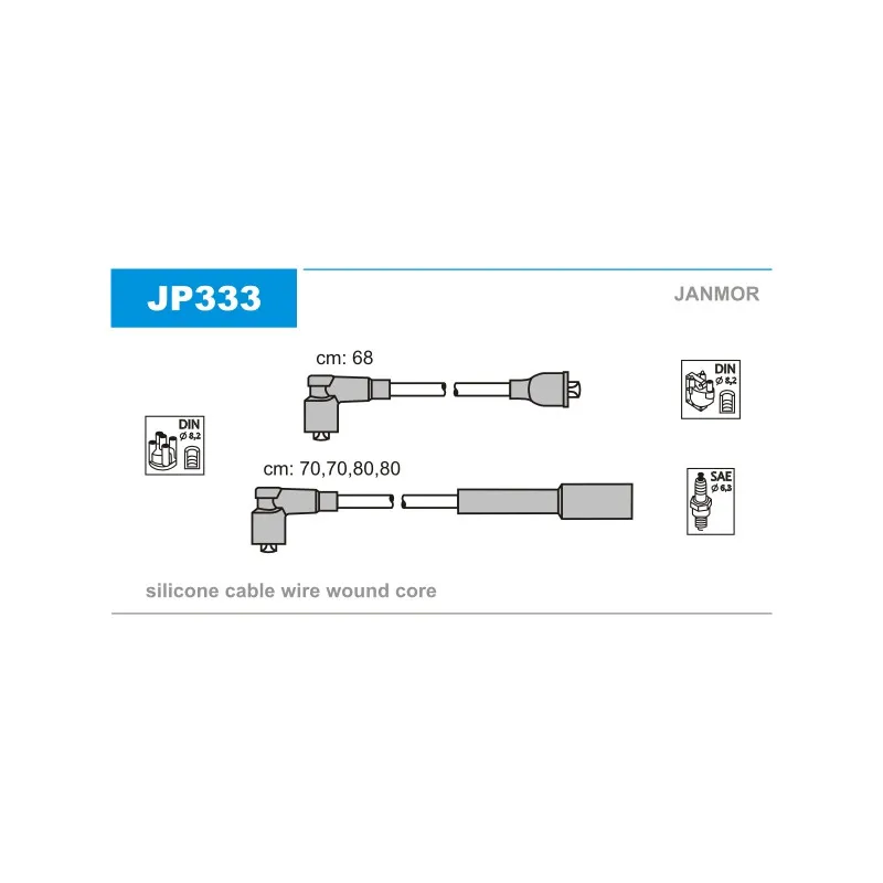 Kit de câbles d'allumage JANMOR JP333