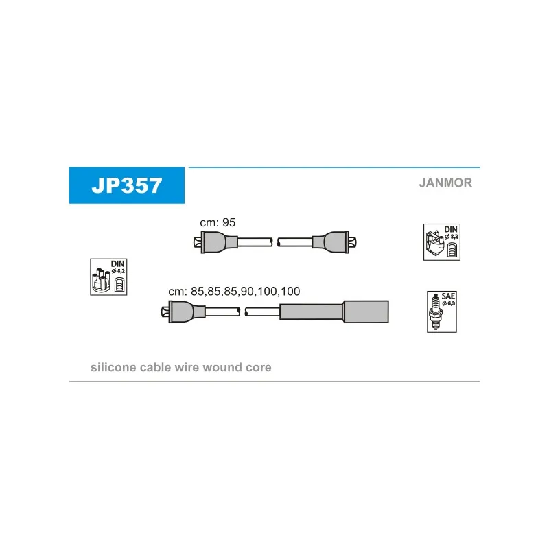 Kit de câbles d'allumage JANMOR JP357