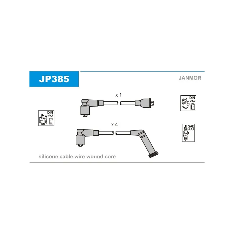 Kit de câbles d'allumage JANMOR JP385