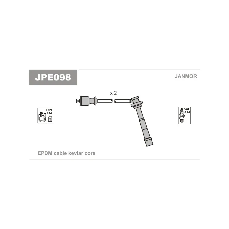 Kit de câbles d'allumage JANMOR JPE098