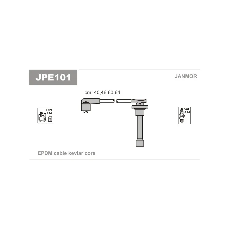 Kit de câbles d'allumage JANMOR JPE101