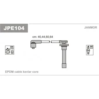 Kit de câbles d'allumage JANMOR JPE104