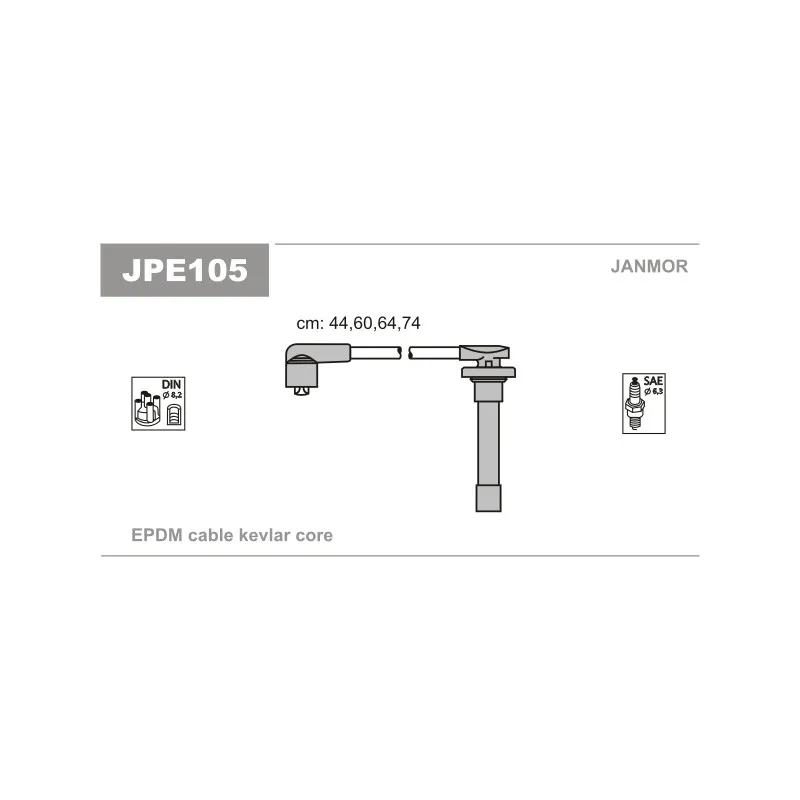 Kit de câbles d'allumage JANMOR JPE105