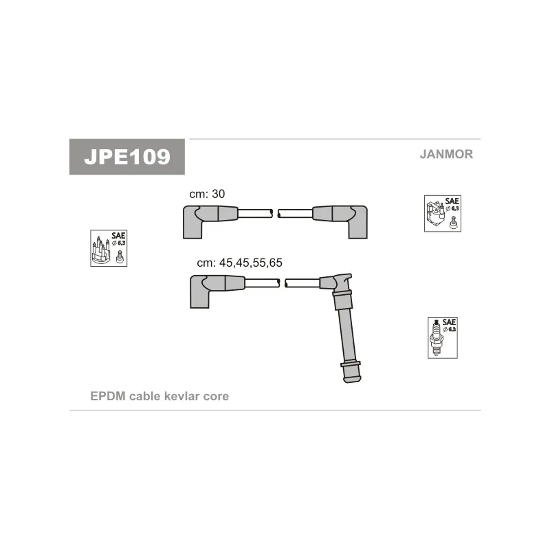 Kit de câbles d'allumage JANMOR JPE109