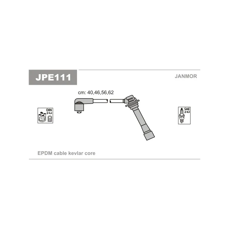 Kit de câbles d'allumage JANMOR JPE111