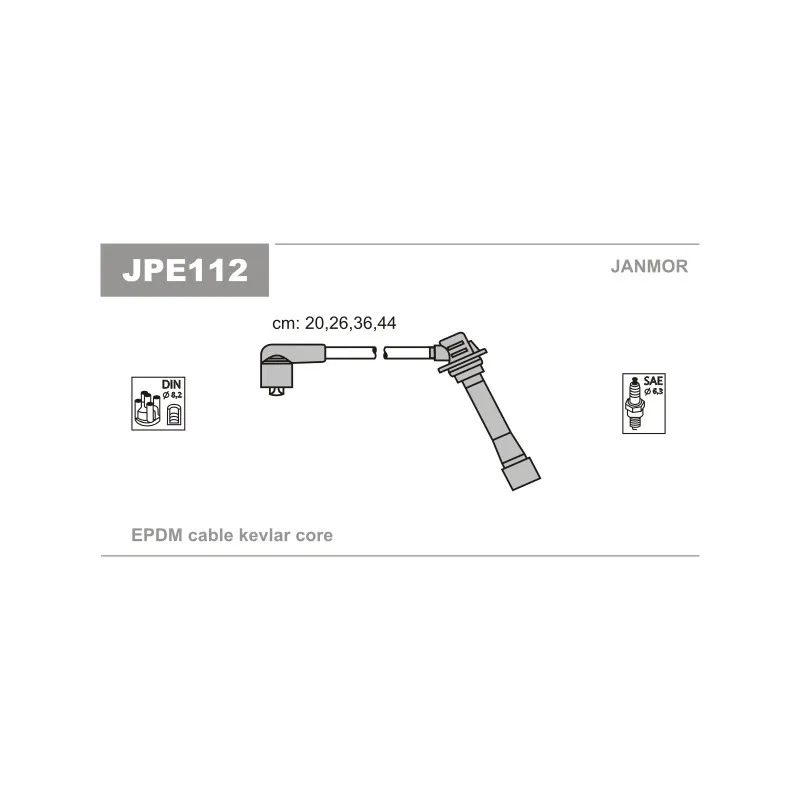 Kit de câbles d'allumage JANMOR JPE112
