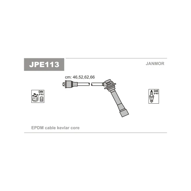 Kit de câbles d'allumage JANMOR JPE113