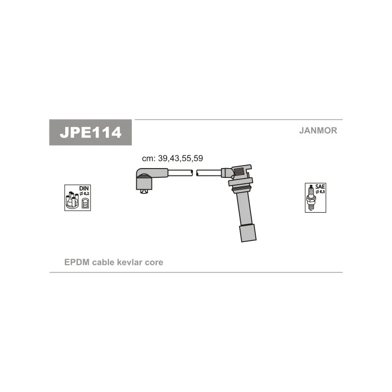 Kit de câbles d'allumage JANMOR JPE114