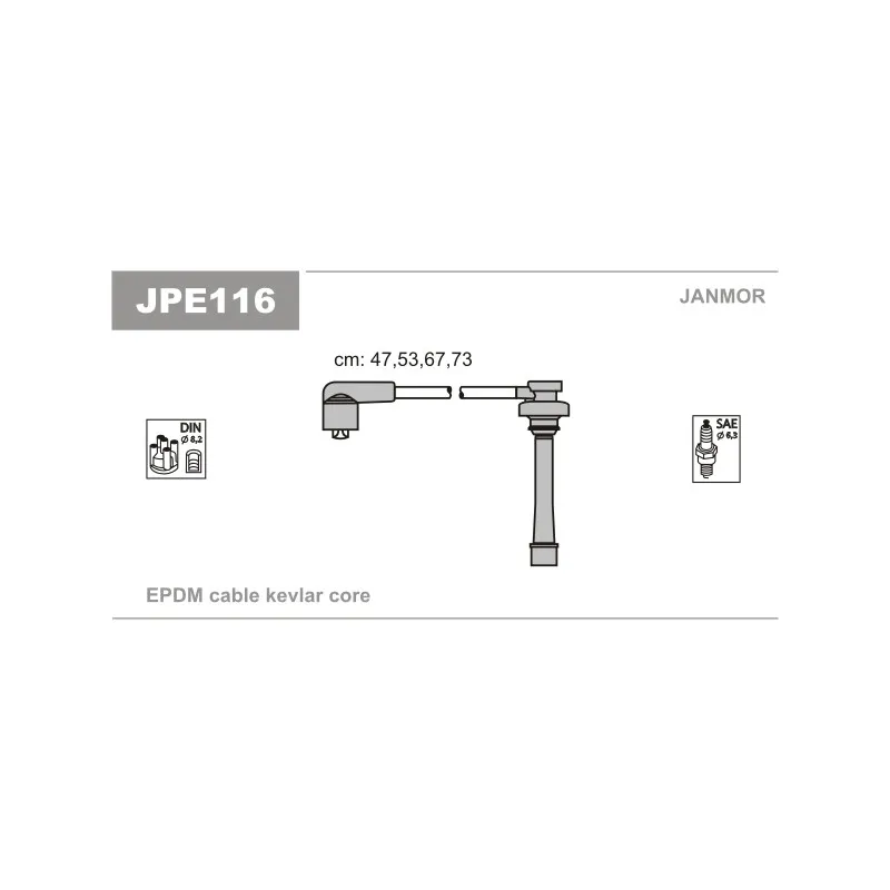 Kit de câbles d'allumage JANMOR JPE116