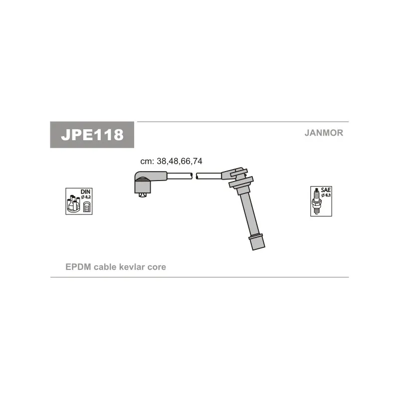 Kit de câbles d'allumage JANMOR JPE118