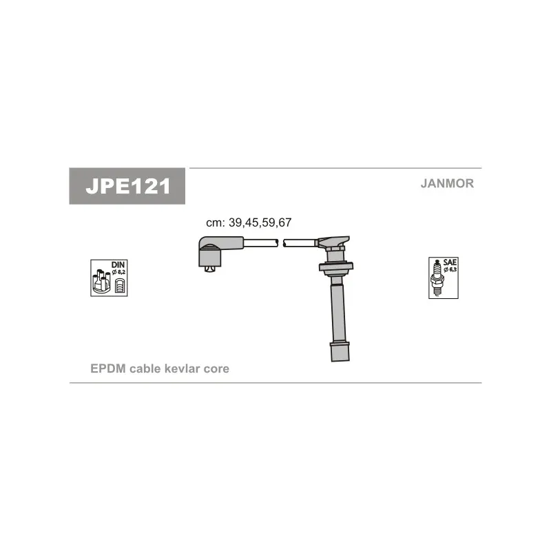 Kit de câbles d'allumage JANMOR JPE121