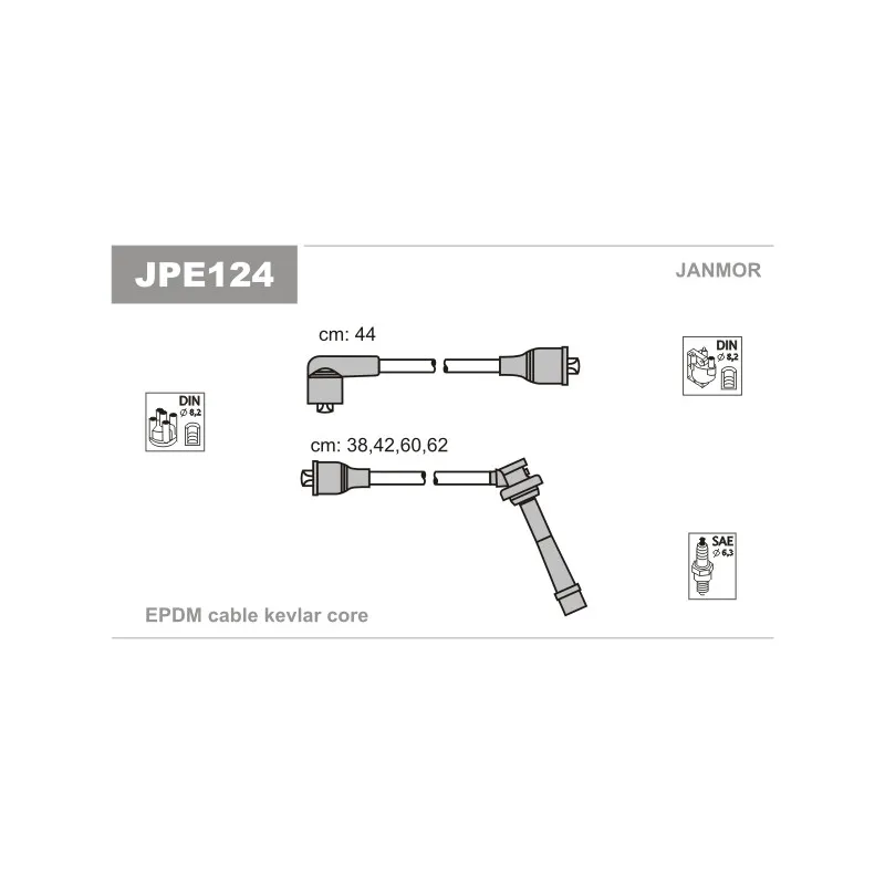 Kit de câbles d'allumage JANMOR JPE124