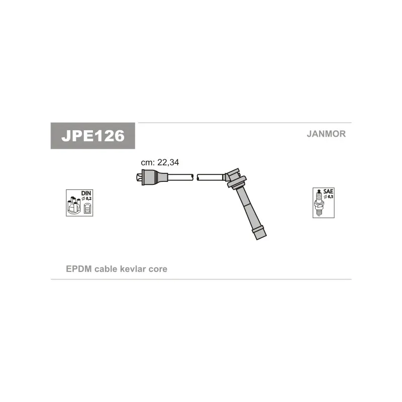 Kit de câbles d'allumage JANMOR JPE126