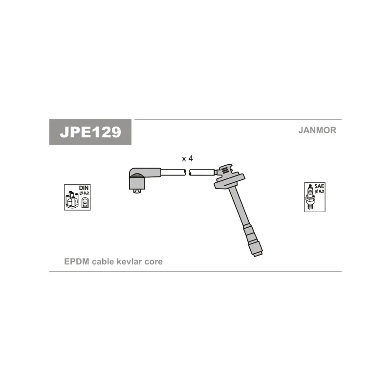 Kit de câbles d'allumage JANMOR JPE129