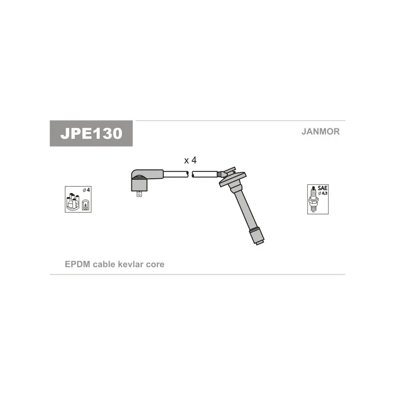 Kit de câbles d'allumage JANMOR JPE130