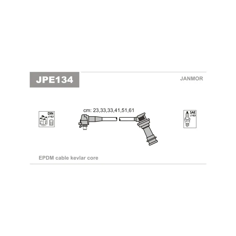 Kit de câbles d'allumage JANMOR JPE134