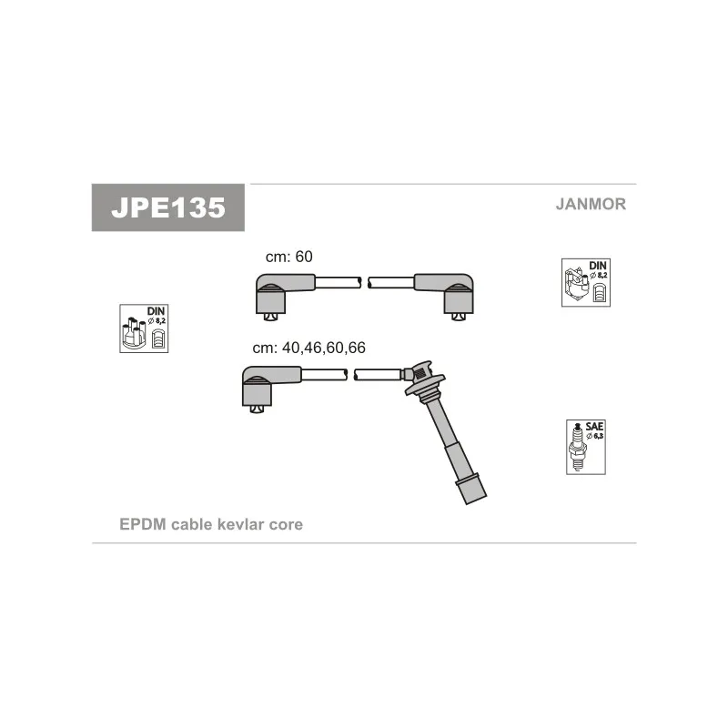 Kit de câbles d'allumage JANMOR JPE135