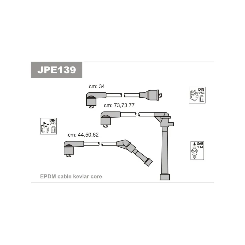 Kit de câbles d'allumage JANMOR JPE139
