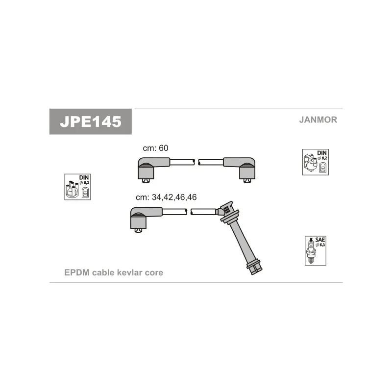 Kit de câbles d'allumage JANMOR JPE145