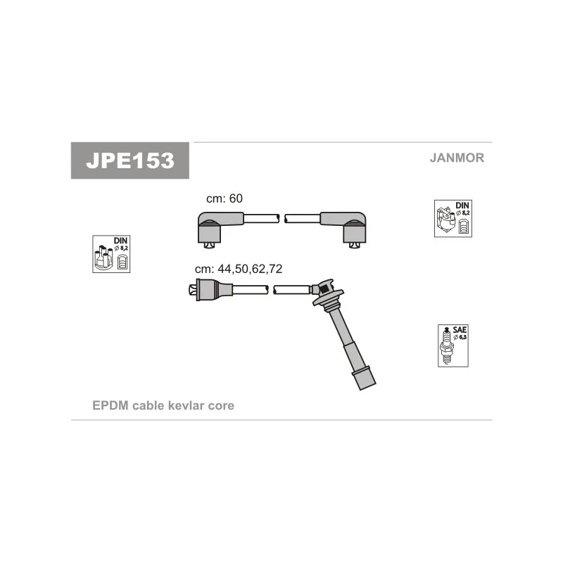 Kit de câbles d'allumage JANMOR JPE153