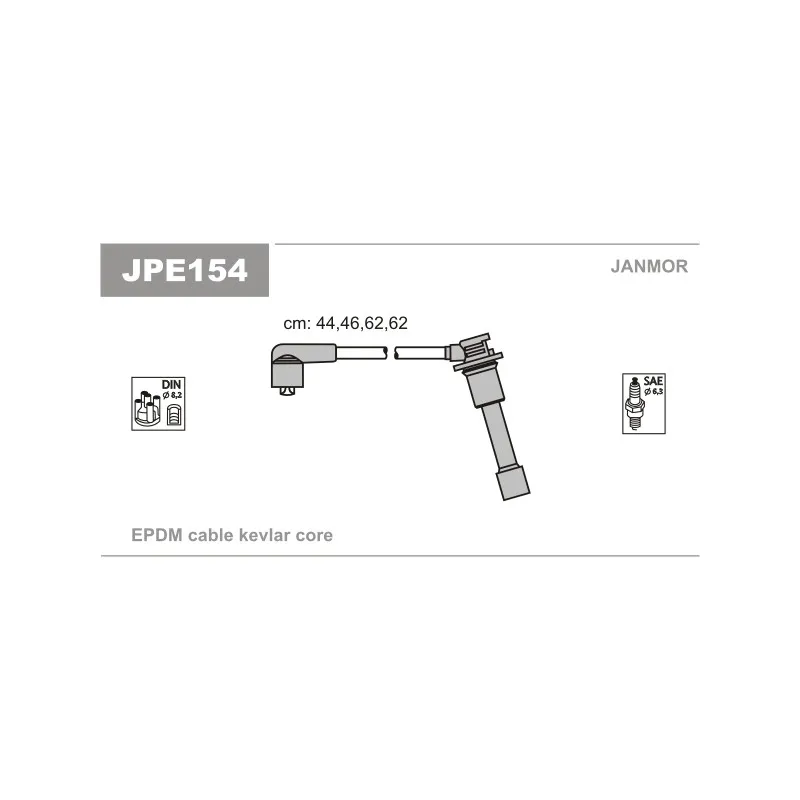 Kit de câbles d'allumage JANMOR JPE154