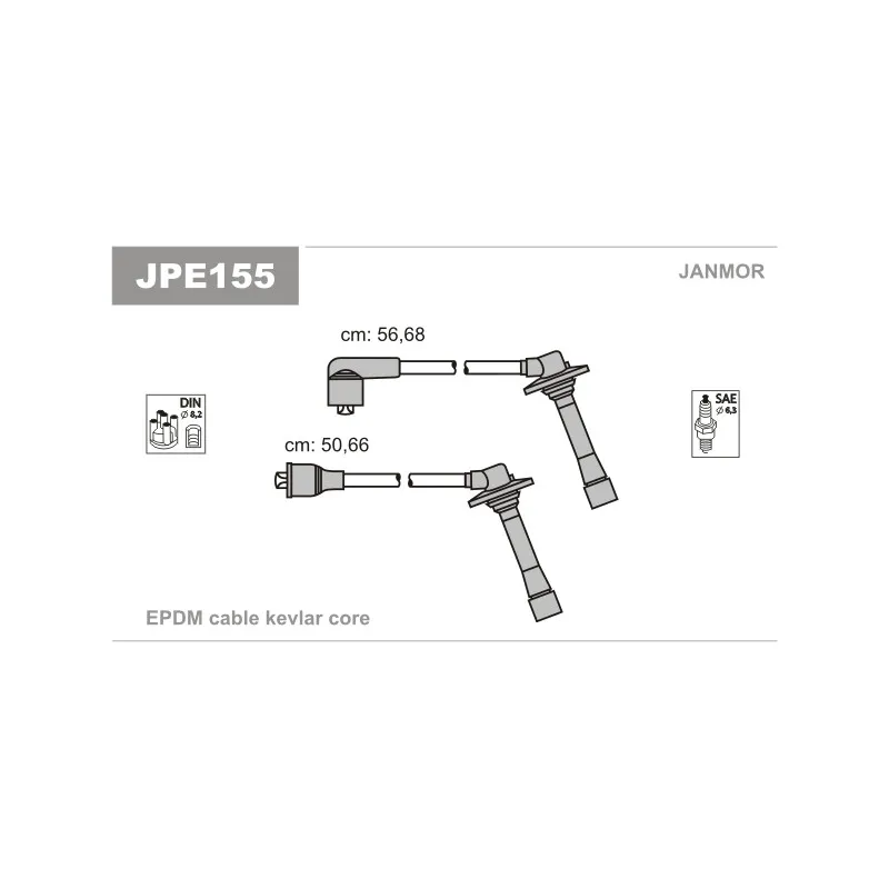 Kit de câbles d'allumage JANMOR JPE155